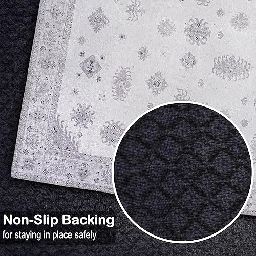 Miniatura 5 de Adiva Rugs Alfombra lavable a máquina de 3 x 5 pies con parte trasera antideslizante para sala de estar, dormitorio, cuarto de baño, cocina,