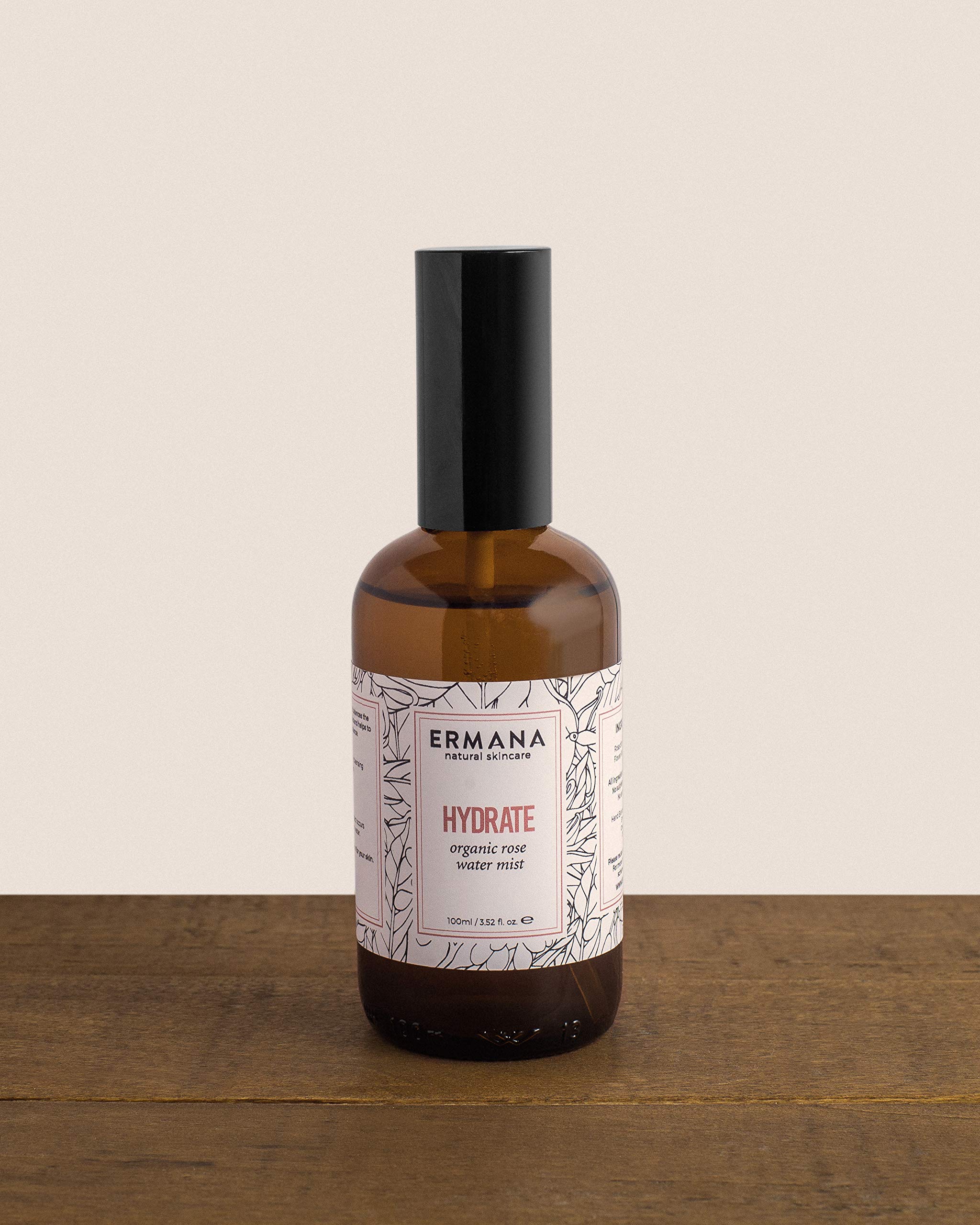 Ermana Natural Skincare Hydrate Organic Rose Mist