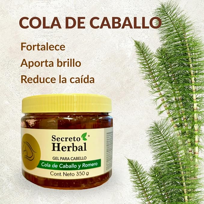 Secreto Herbal Hair Gel 350g – Gel para cabello cola de caballo y romero miniatura 7
