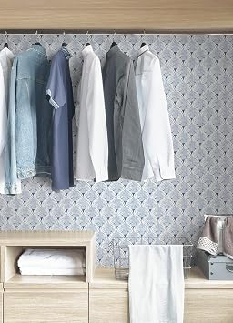 NuWallpaper x Lili WhittWhitt Navy Sunburst Peel & Stick Wallpaper, LLS4116