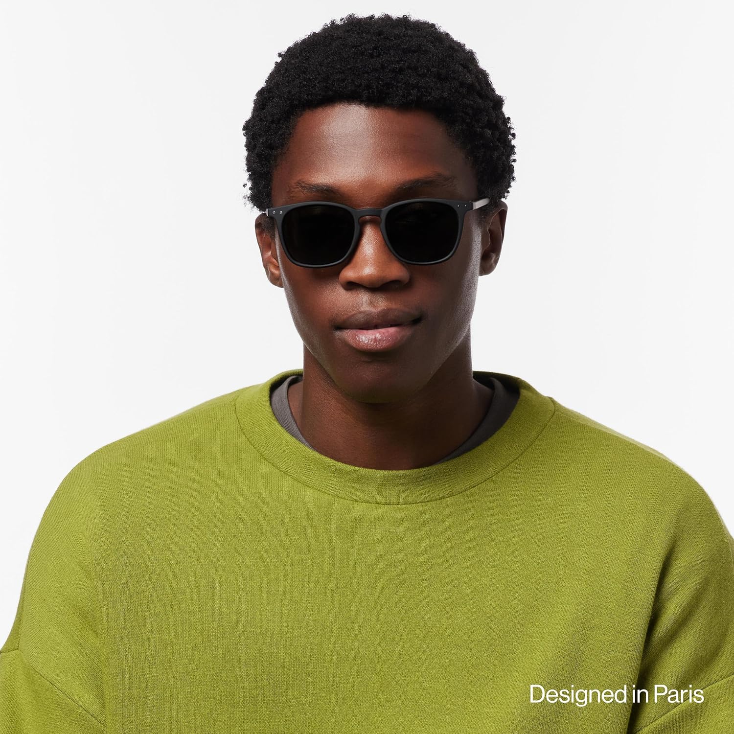 IZIPIZI SUN #E Rectangular Sunglasses - Designed in Paris - Stylish 100% UV Protection Shades for Men & Women - Anti-Scratch Grey Lenses - Black