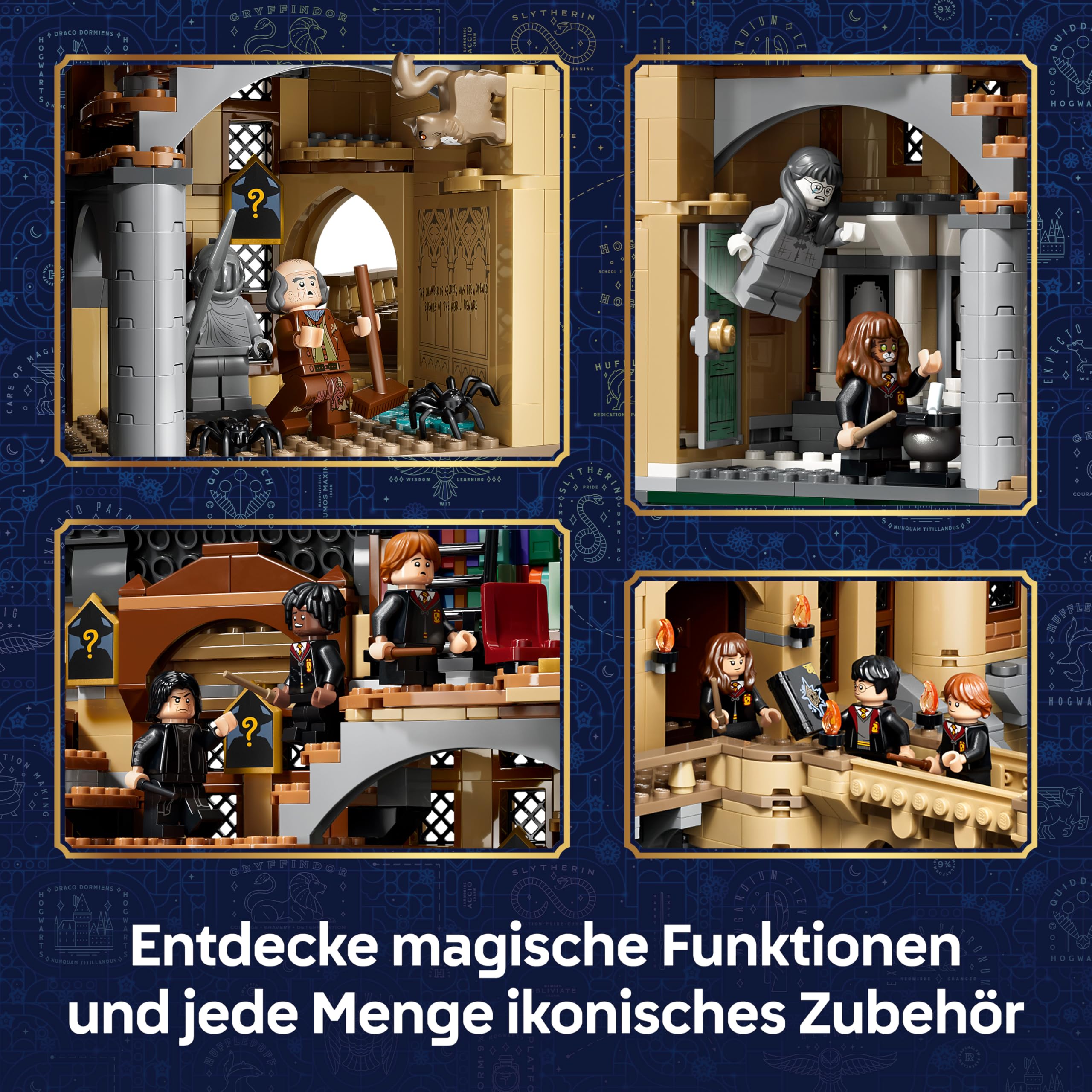 LEGO Harry Potter Schloss Hogwarts: Ostflügel Spielzeug - Miniatur Modellbausatz mit 13 Minifiguren & sammelbarem Patronus - DIY Deko - Geschenkidee für Mädchen, Jungen & Fans ab 10 Jahren - 76473