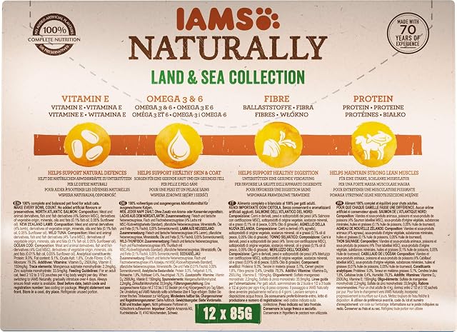 Foto 2 de 8 de IAMS Naturally Gato Adulto Colección Tierra y Mar 12x85 g