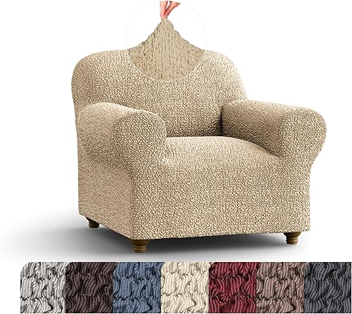 Miniatura 39 de PAULATO BY GA.I.CO. Funda desmontable para sofá - Funda elástica para sillón - Elegante funda para sofá con cojines - Funda desmontable de tela de