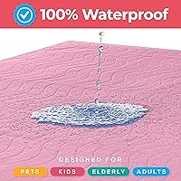 Vista 6 de Utopia Bedding - Juego de 4 protectores de cama acolchados impermeables (lavables, reutilizables) para incontinencia 34 x 36 pulgadas