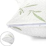 Utopia Bedding Bamboo Viscose Waterproof Pillow Protector Zippered (2 Pack) Queen – Bed Bug Proof Pillow Enclosure 20 x 28 Inches