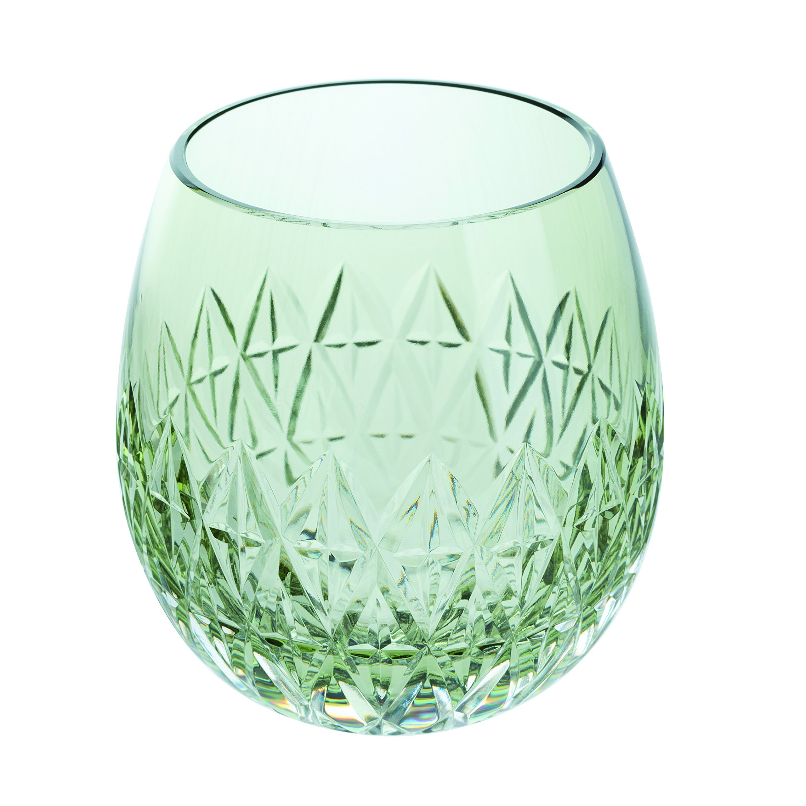 Royal Brierley Barra Tumbler-Olive Green, Crystal, 9.5 x 9.5 x 9.5 cm