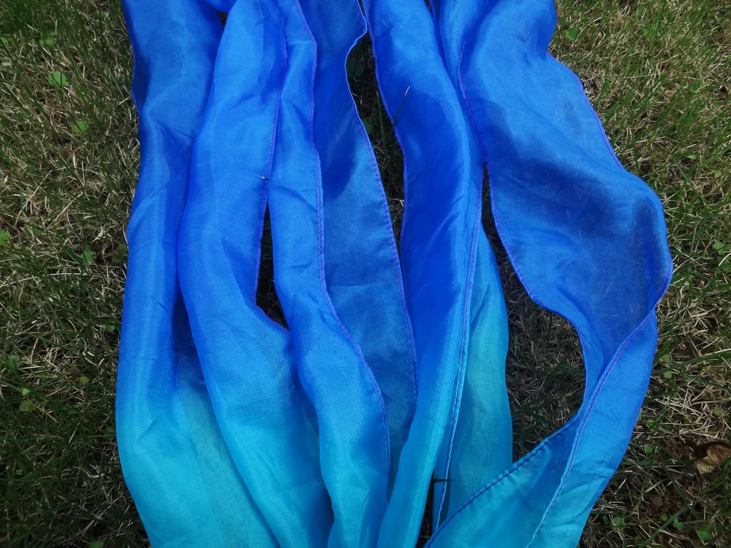 Winged Sirenny Silk Hand Kite Runners (Set of 2) – Flowing Silk Ribbon Props with Bamboo Rings for Dance, Decor, or Movement Arts (Mystery)