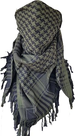 Houndstooth Keffiyeh Shemagh Military Scarf Bandana Head Wrap Tactical Gear for Men and Women Neck Gaiter