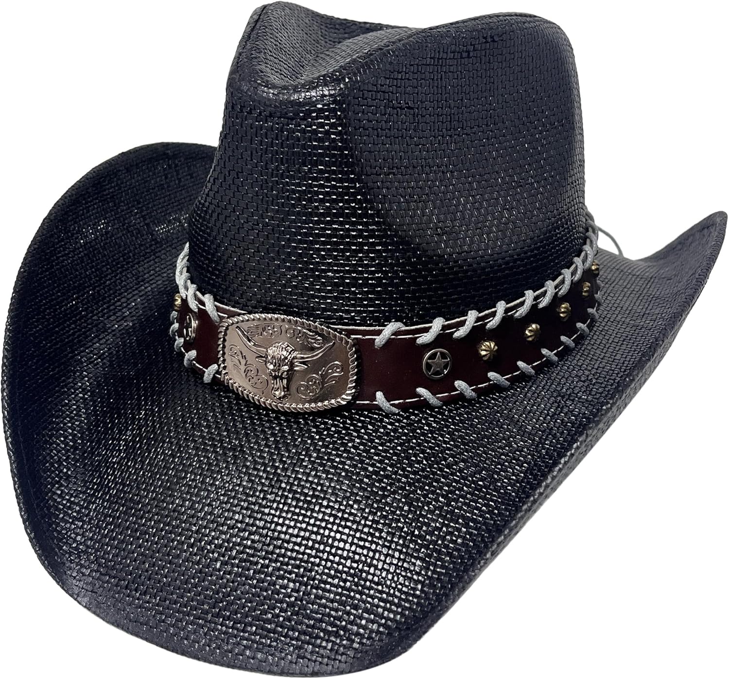 Wildarms Western Cowboy Hat Cowgirl Hat for Women Men - Wide Brim Paper Straw Outdoor Country Hat