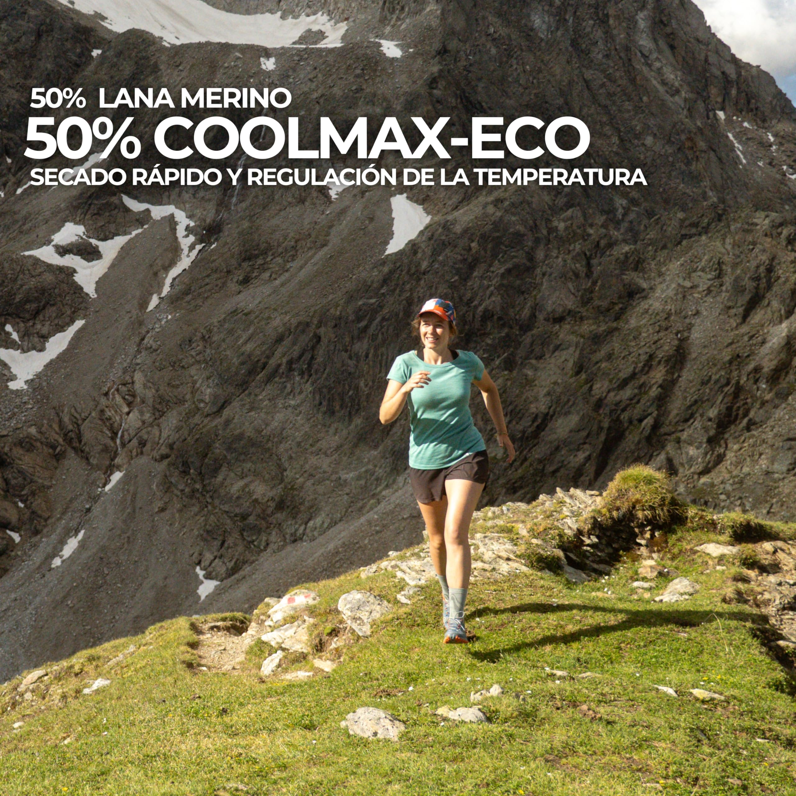 ALPIN LOACKER Coolmax - Camiseta de Merino para Mujer, Manga Corta, 150 g/m2, Transpirable, Secado rápido y refrescante, Camiseta de Lana Merino y Parte Superior térmica