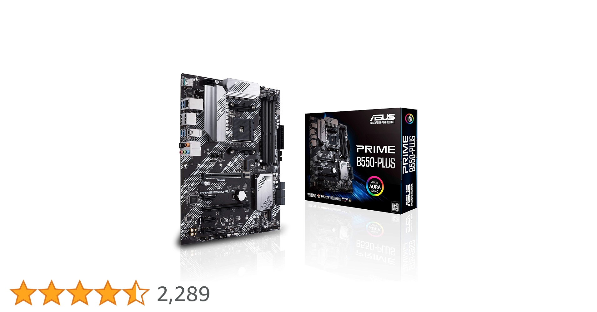 Amazon | ASUS Prime B550-PLUS AMD AM4 Zen 3 Ryzen 5000 & 3rd Gen