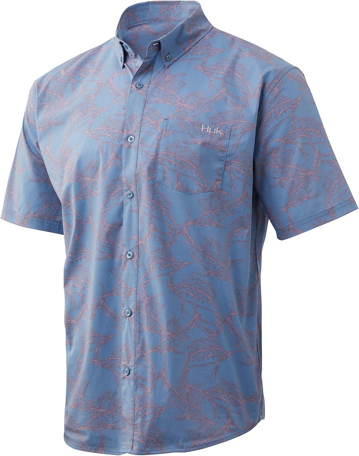 HUK Mens Kona Short Sleeve Shirt | Performance Button Down