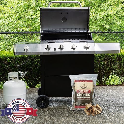 Vista 8 de Mr. Bar-B-Q, trozos de madera de mezquite de 3.5 libras de sabor picante ahumado para ahumar, asar a la parrilla y acampar esenciales, alternativa