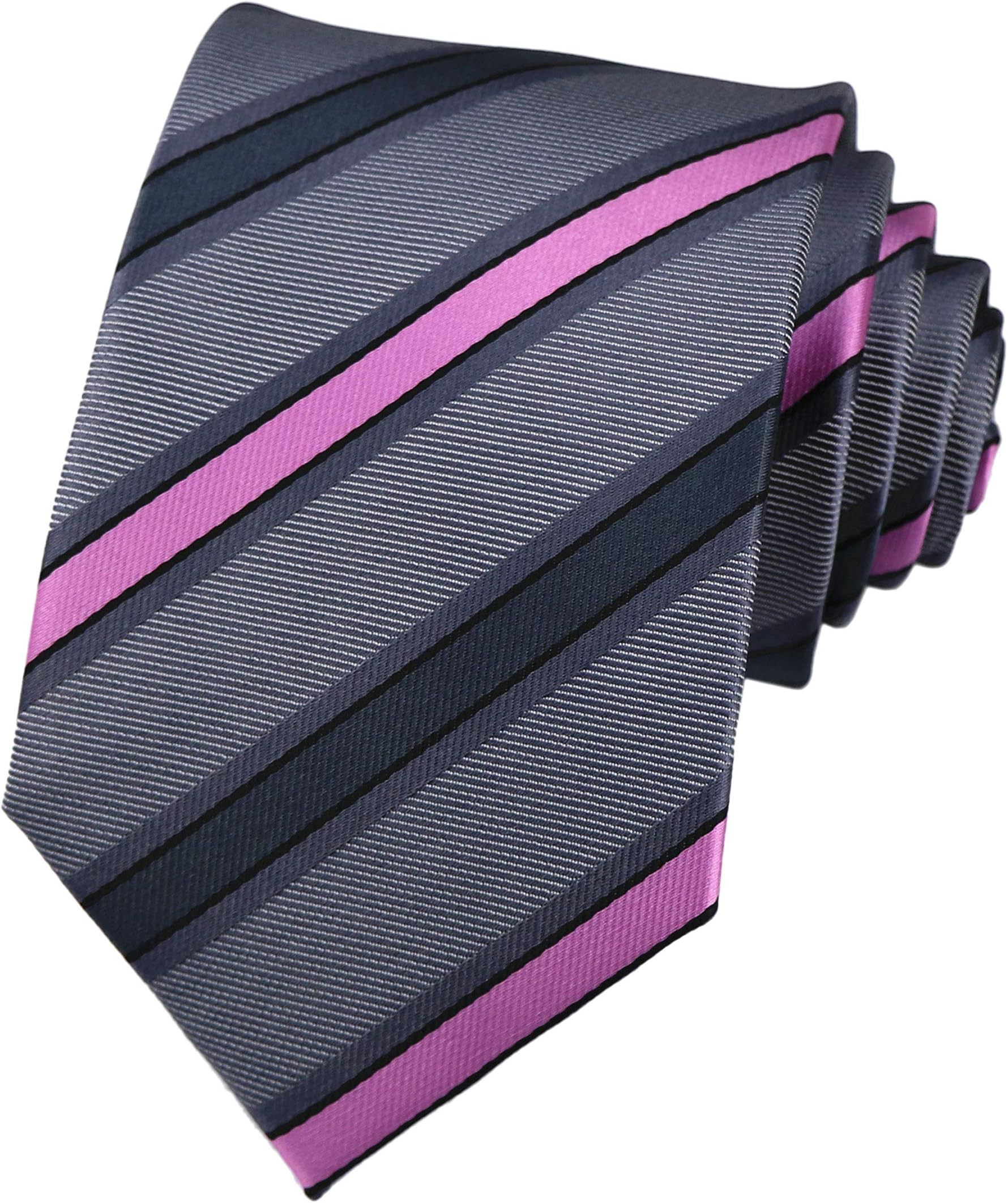 Kihatwin Men's Gingham Check Stripe Ties Pattern Business Formal Designer Neckties 3.15"
