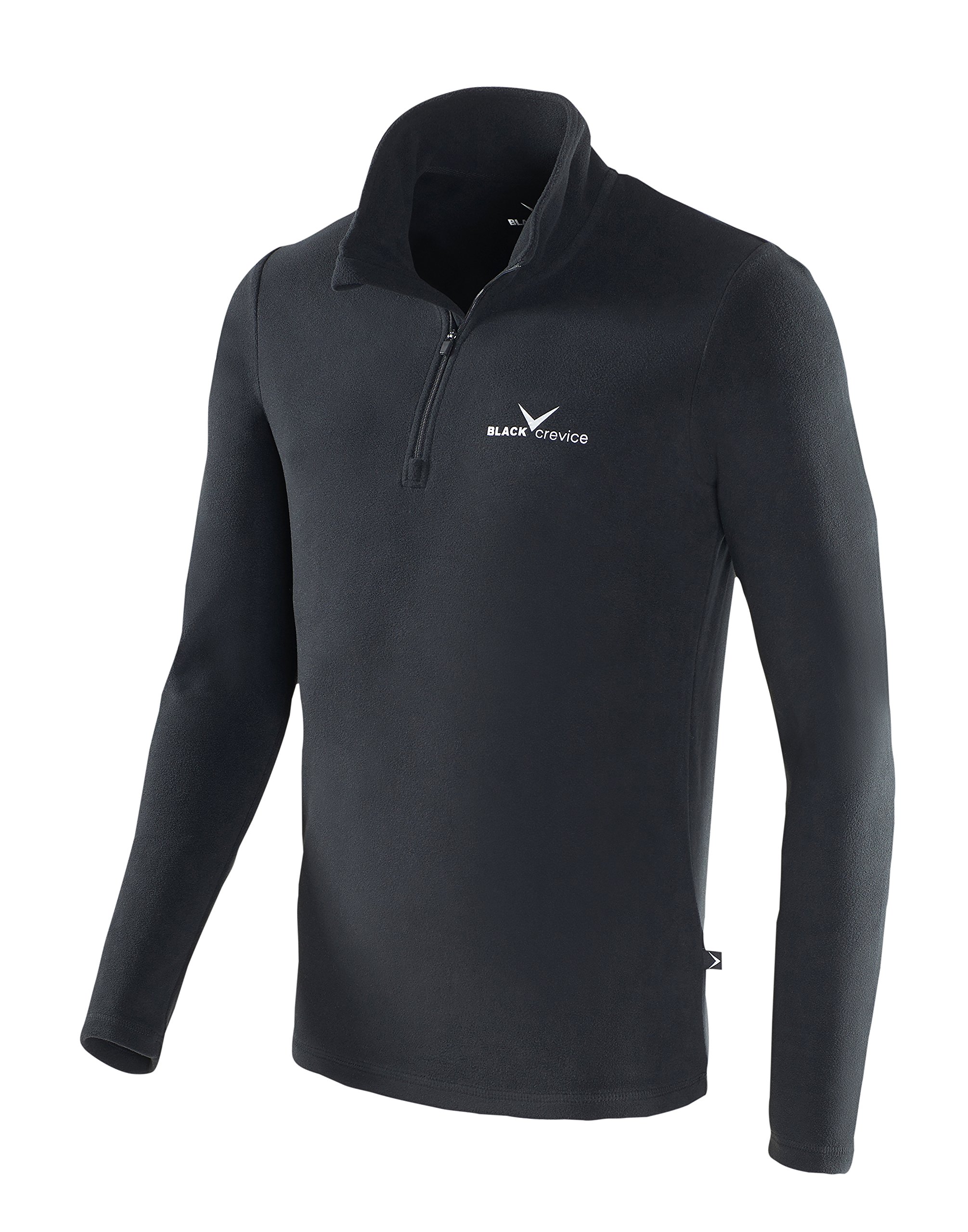 Black Crevice Men Skirolli Ski Roll-Neck, Black - black / silver, XXL (Manufacturer Size: 56)
