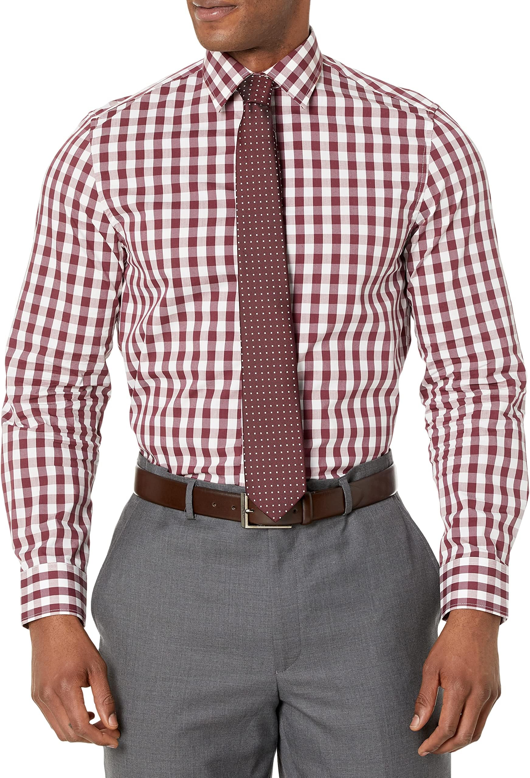 Nick Grahammens Large Gingham Shirt/Tie Set