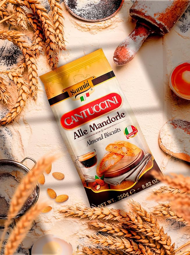 Galletas Sanniti Cantuccini con Almendras, Producto de Italia, 8.8 oz (250g) Pack de 3 miniatura 6