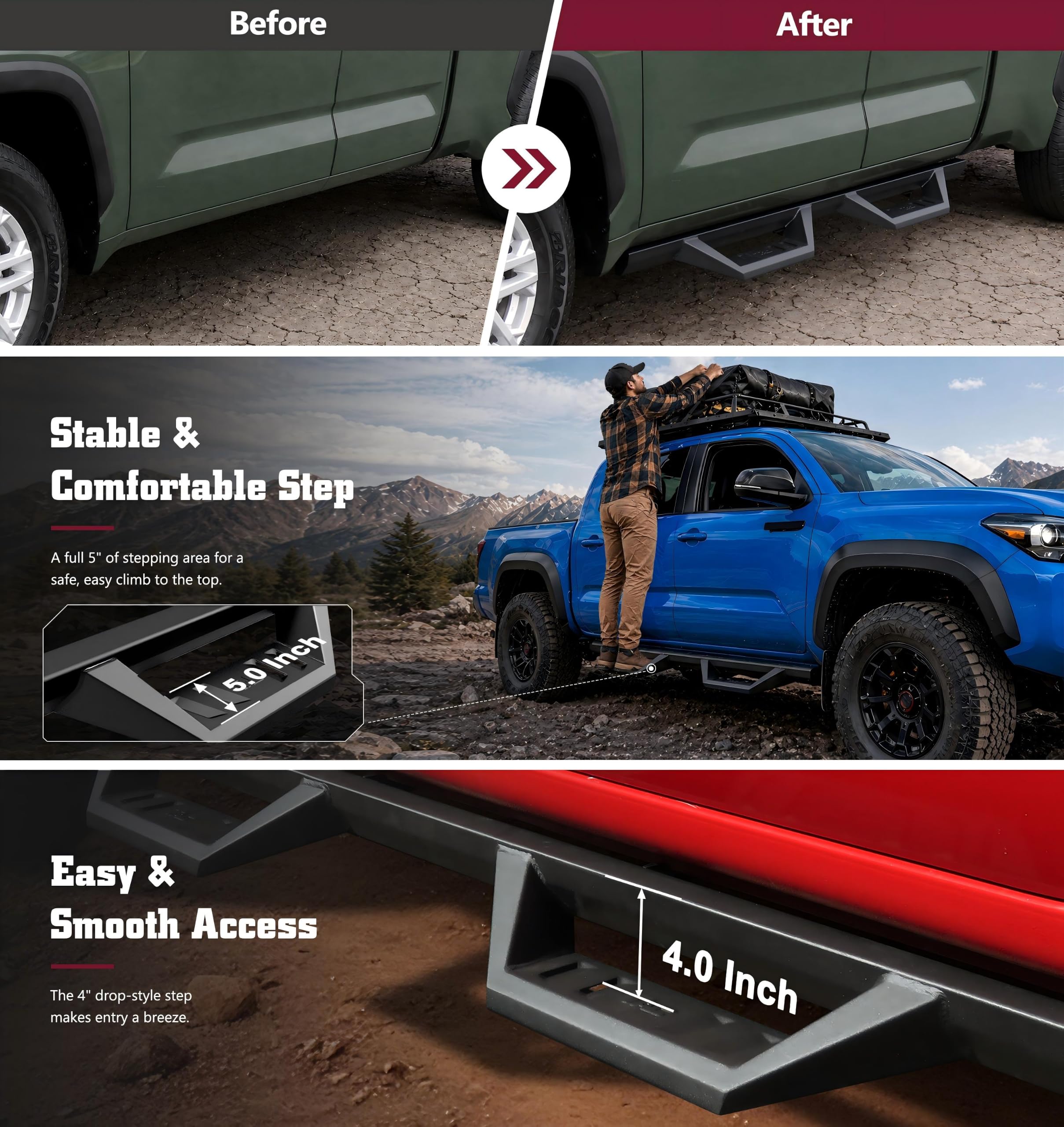 Amazon.com: TAC Sidewinder Running Boards Fit 2022-2026 Toyota