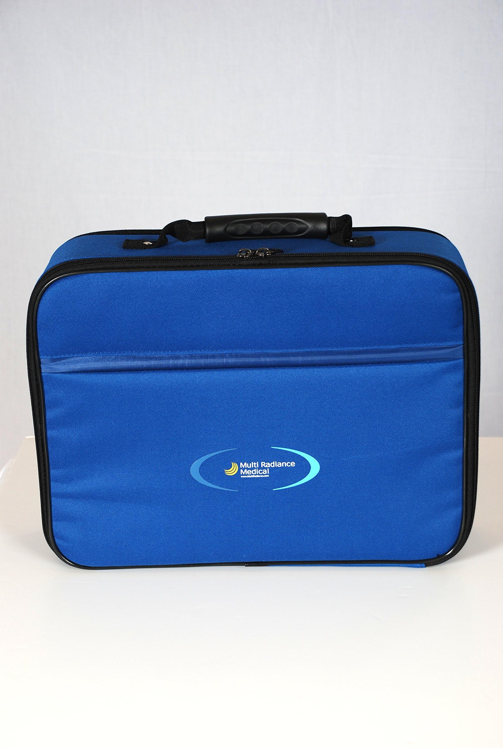 Blue Carrying Case for TerraQuant / MR4 Laser Therapy - Blue soft polyester outer shell, soft inside compartments, black zipper closure (Laser NOT included)