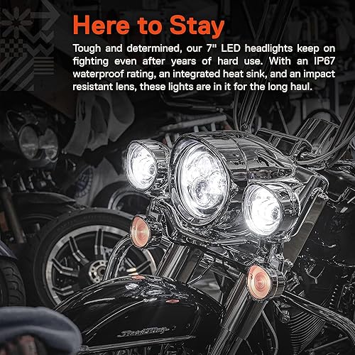 Miniatura 4 de Faro LED CREE de 7 pulgadas para Harley Davidson acabado negro Halo DRL 4500 lúmenes H4 convertidores Plug and Play bus CAN Touring Dyna Electra