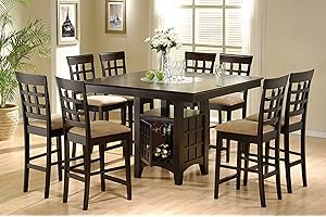 Coaster Home Furnishings Clanton 9-Piece Square Dining Set Cappuccino