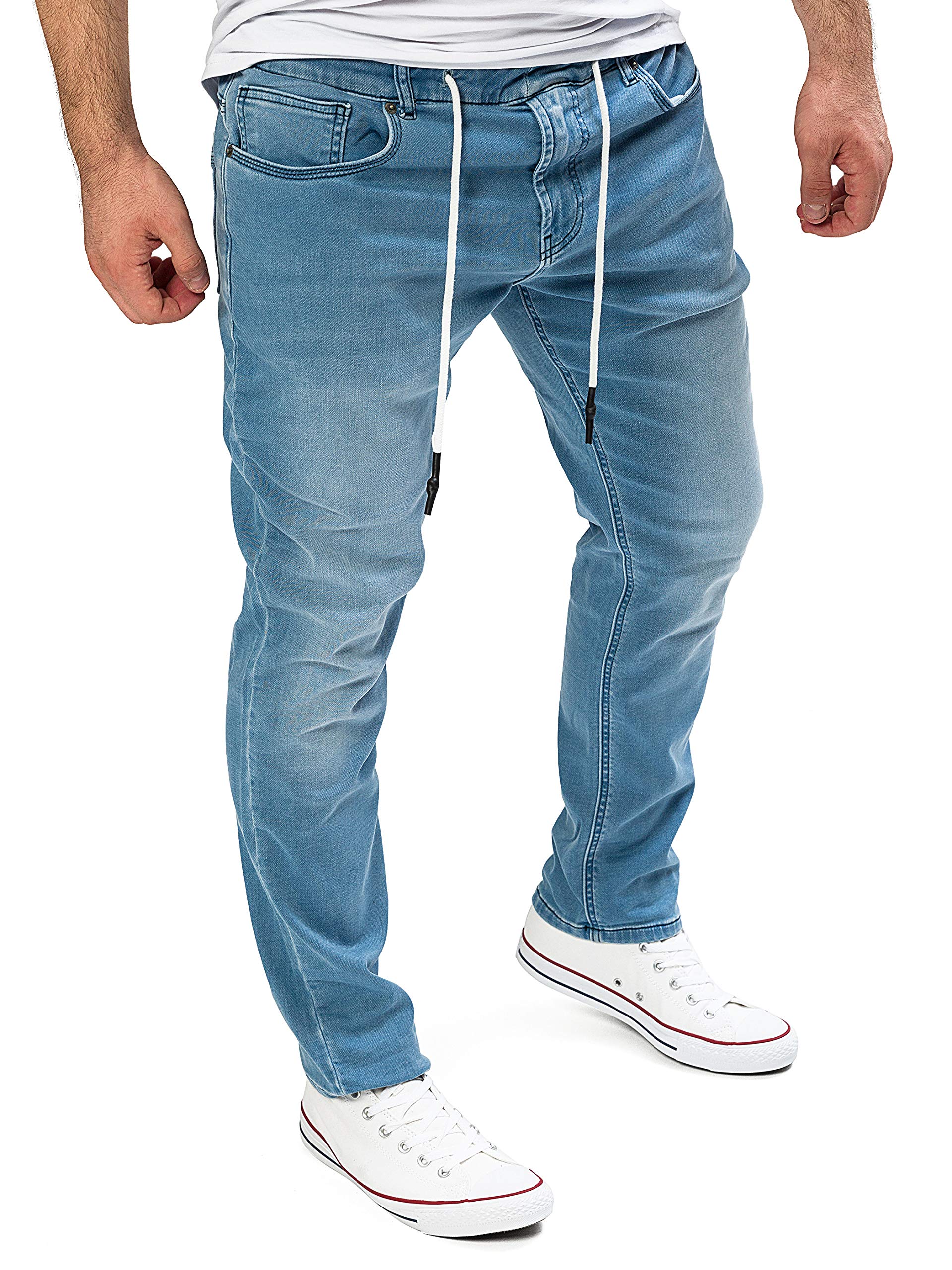 Yazubi Erik - Jeans Herren Jogginghose - Herrenjeans für Männer - Stretchjeans Hosen Slim Fit, Mittelblau (Estate Blue 194027), W38/L30