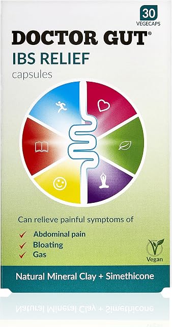 Doctor Gut IBS Relief - Gentle Relief from IBS Pain, Bloating and Gas (1 Pack of 30 Capsules)