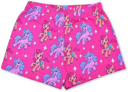 Miniatura 4 de My Little Pony Hasbro Izzy and Sunny Girls Short Sleeve Tee and Shorts Set for Little and Big Kids PinkWhite