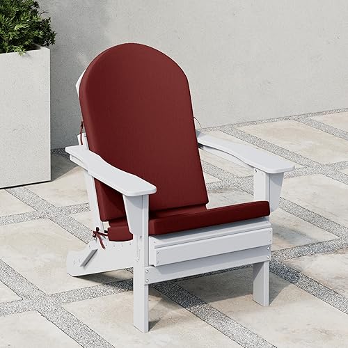 Miniatura 2 de WestinTrends Adirondack - Cojín para silla mecedora, resistente a la intemperie, con respaldo alto, color rojo