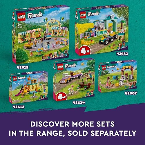 Miniatura 6 de LEGO Friends Farm Animal Santuario y tractor juguete, idea de regalo para niños, niñas y niños a partir de 6 años, juego de juguete de granja con 3