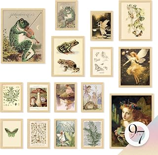 97 Decor Large 11x14 Fairy Core Room Decor - 16 Pcs Unframed Art Prints for Bedroom, Living Room, Dining Room & More