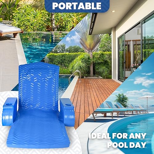 Miniatura 4 de Cococabana Paradise - Silla de piscina de espuma  Modelo 2023 - Más grande y mejor que antes  Silla de espuma de lujo para adultos y niños (azul