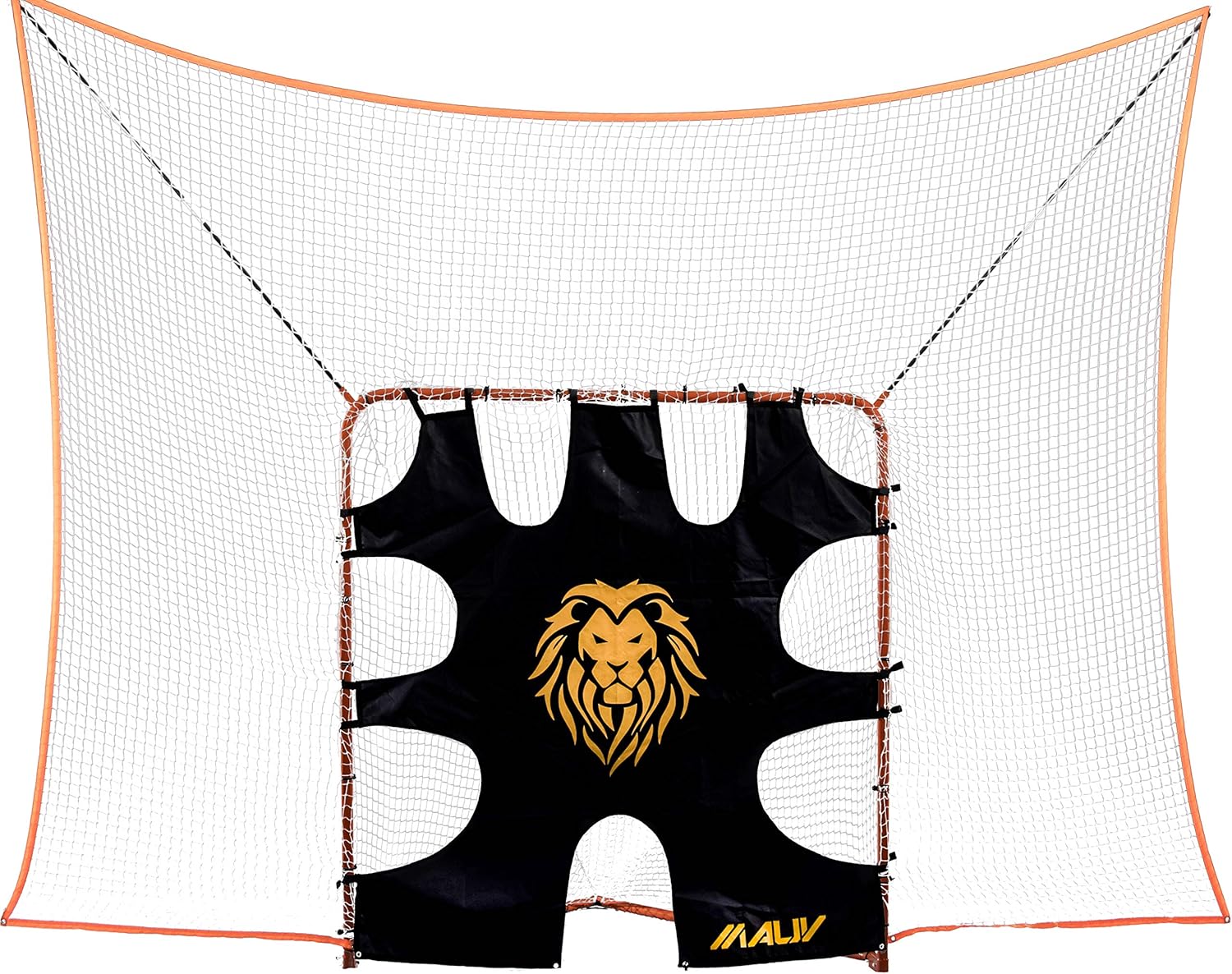 Mauv 3 in 1 Lacrosse Folding Goal Net with Backstop Nets and Target, Steel Frame, Total Net 14' x 10', Goal 6' x 6' : Sports & Outdoors