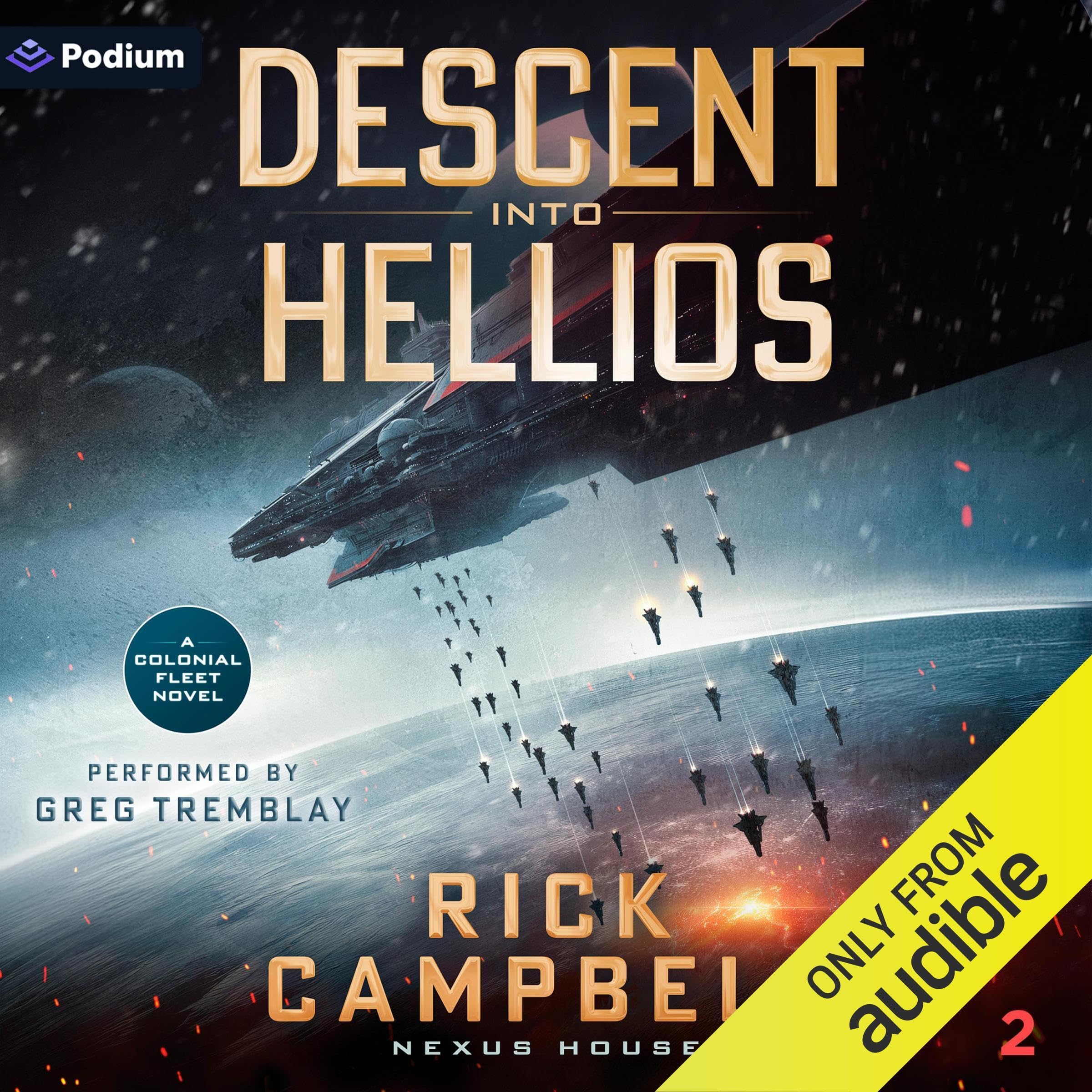 Cover art for Descent into Hellios: A Colonial Fleet Novel