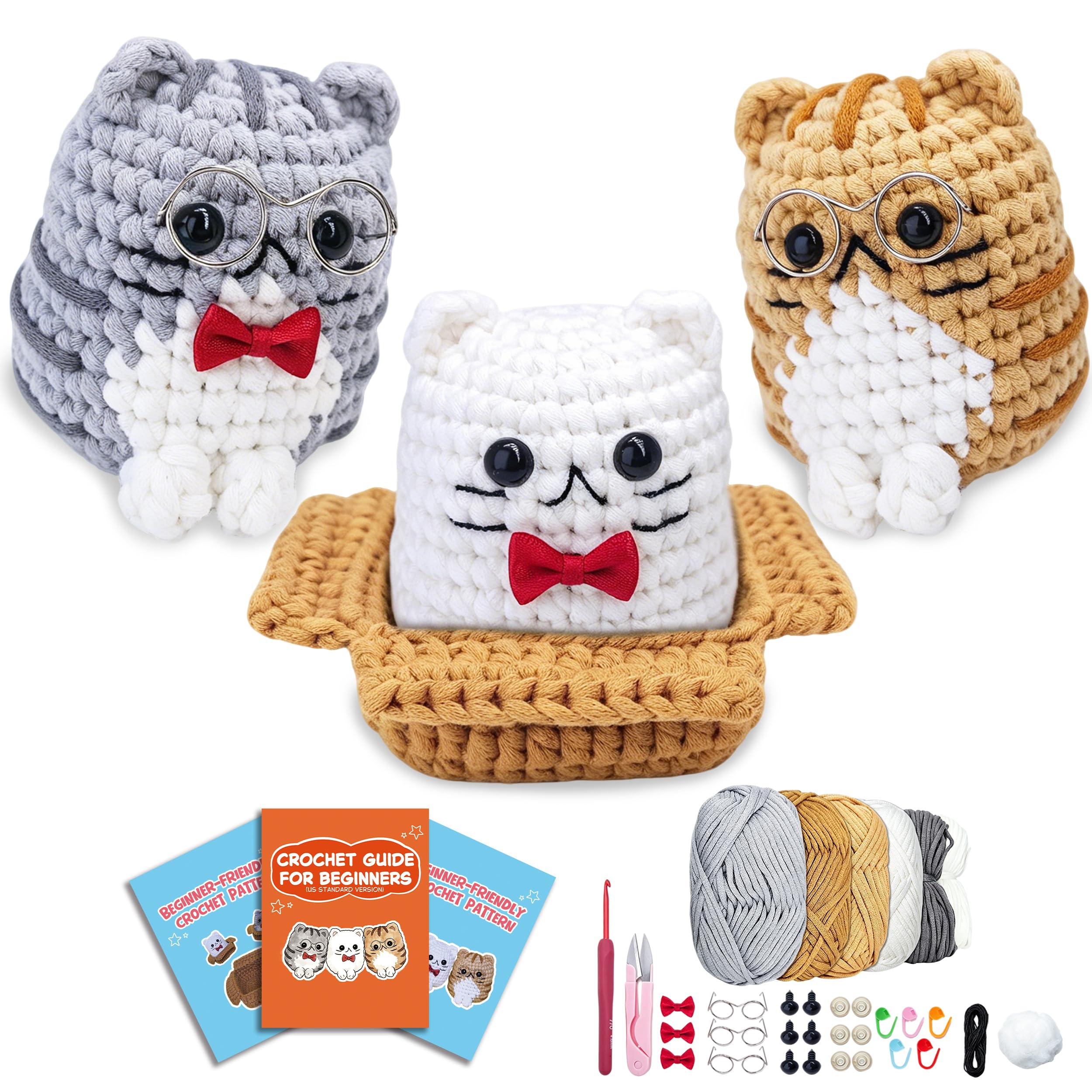 Beginner Crochet Kit - Make a Cat! -1
