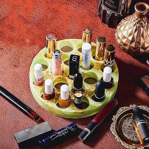 Miniatura 4 de Bandeja redonda para lápiz labial, moldes de silicona, soporte para caja de contenedor, resina epoxi, fundición flexible, bandeja de exhibición de