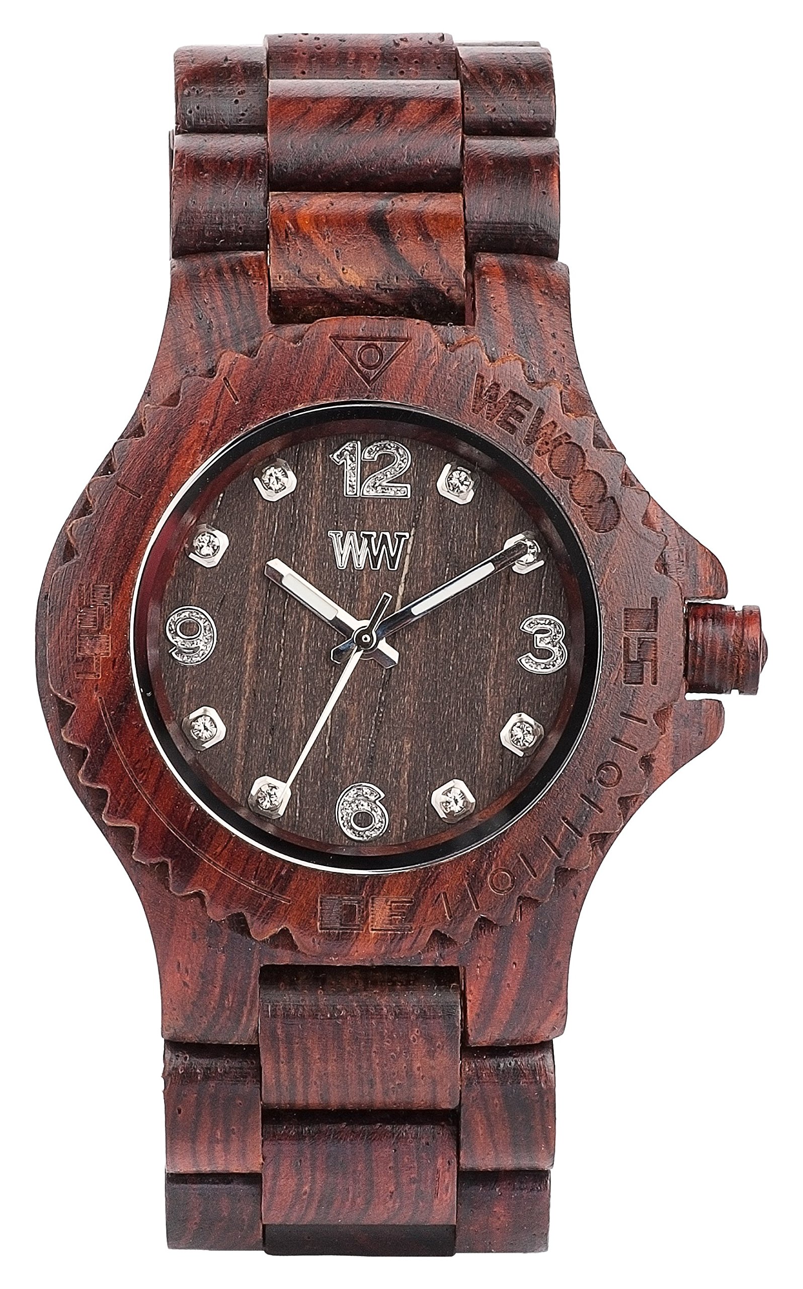 Wewood Men's Deneb DENEB-CHOCOLATE Brown Wood Analog Quartz Watch with Brown Dial