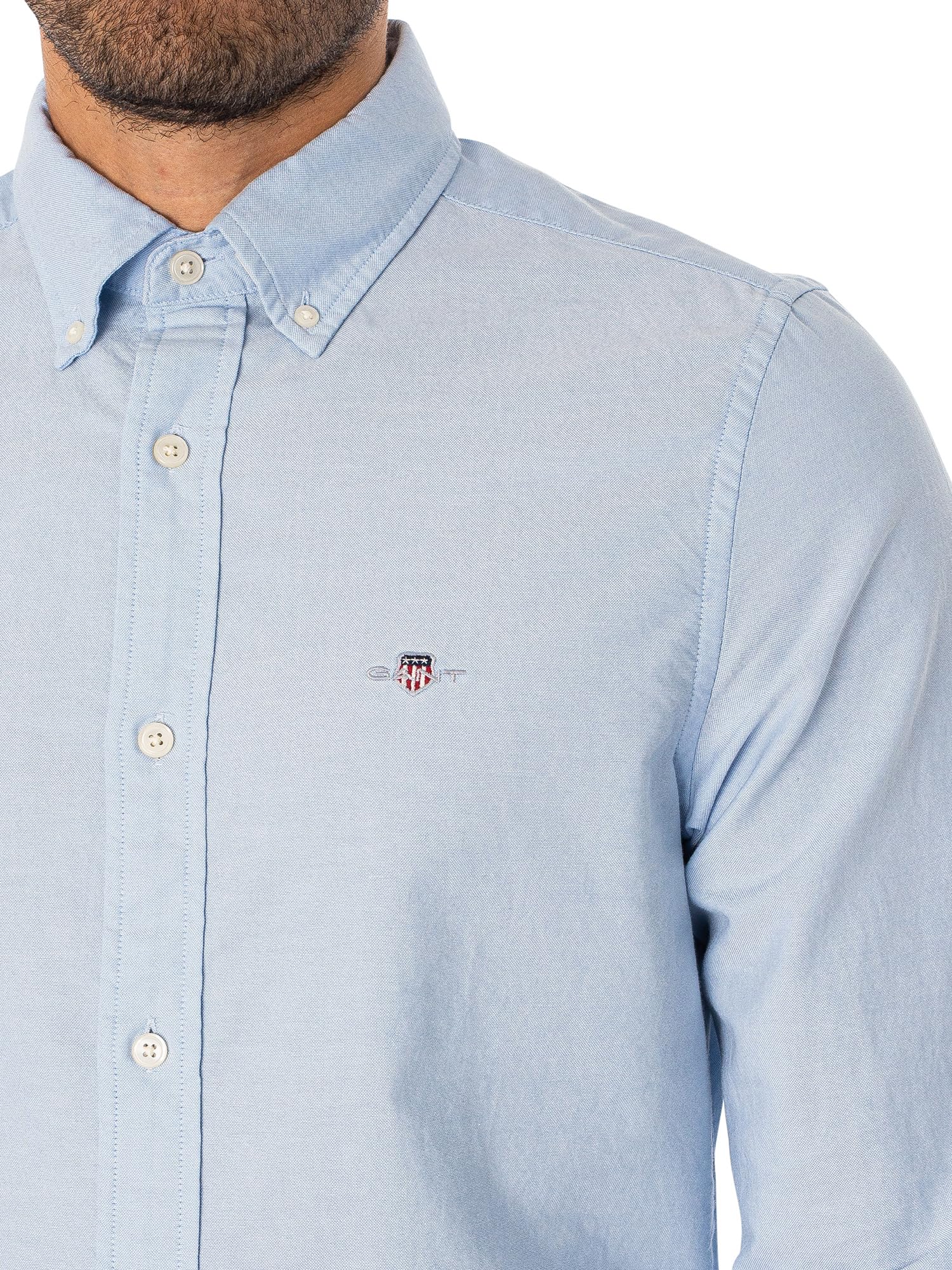 GANT Reg Broadcloth Gingham BD Camisa Hombre (Pack de 1)