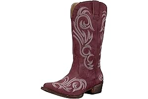 Women's Riley Round Toe Mid Calf Maroon Boots