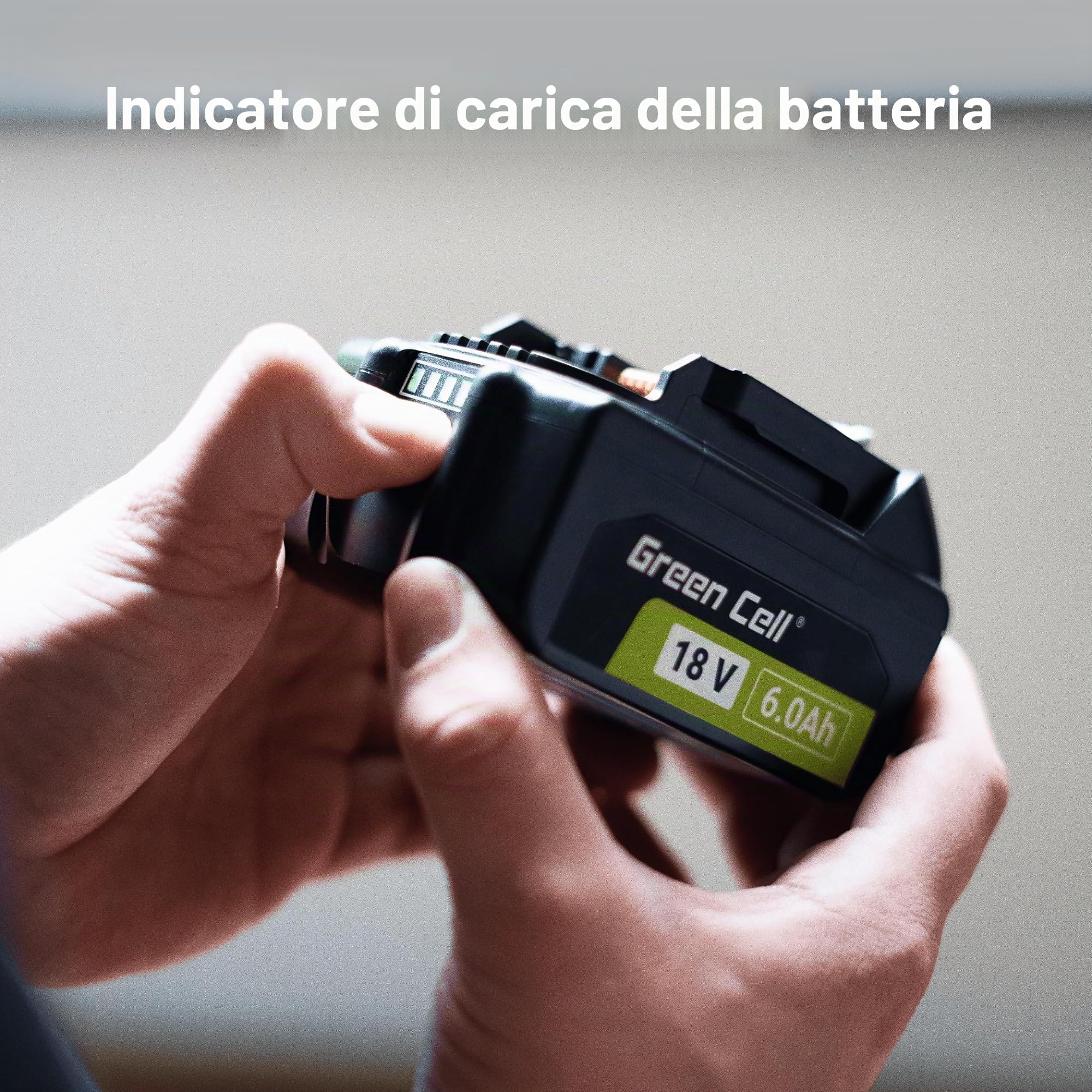 Batteria Green Cell 18V 5Ah Li-Ion per Elettroutensili Makita LXT — Sostituzione Qualità, Indicatore LED, Prestazioni Ottimizzate