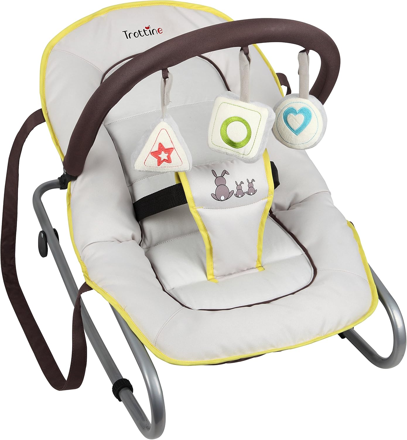 Trottine Transat Noir Gris Jaune Berceau Amazon Fr Bebe Et Puericulture