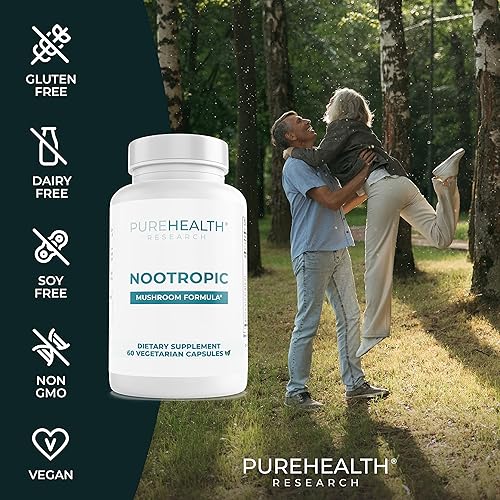 Miniatura 7 de Nootrópicos Suplemento de apoyo cerebral - Melena de leones shiitake chaga reishi en polvo mejora la memoria y mejora la salud cognitiva con