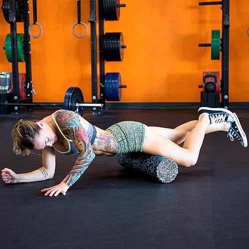 Miniatura 7 de ProsourceFit High Density Foam Rollers Long, Firm Full Body Athletic Massage Tool for Back Stretching, Yoga, Pilates, Post Workout Muscle Negro/Azul