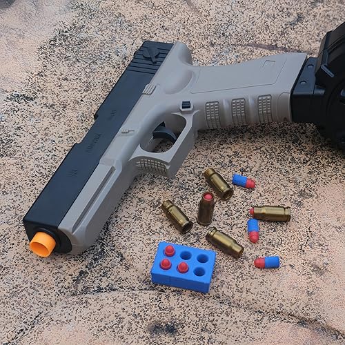 Miniatura 5 de Pistola de juguete, pistola de juguete de tambor recientemente mejorada con gran capacidad, puede llevar accesorios de bala suave, una pistola de