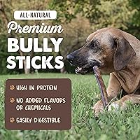 Vista 3 de Mighty Paw Naturals Palitos de buey para perros - Masticables de carne de res alimentada con pasto. Palitos de buey para perros de razas grandes