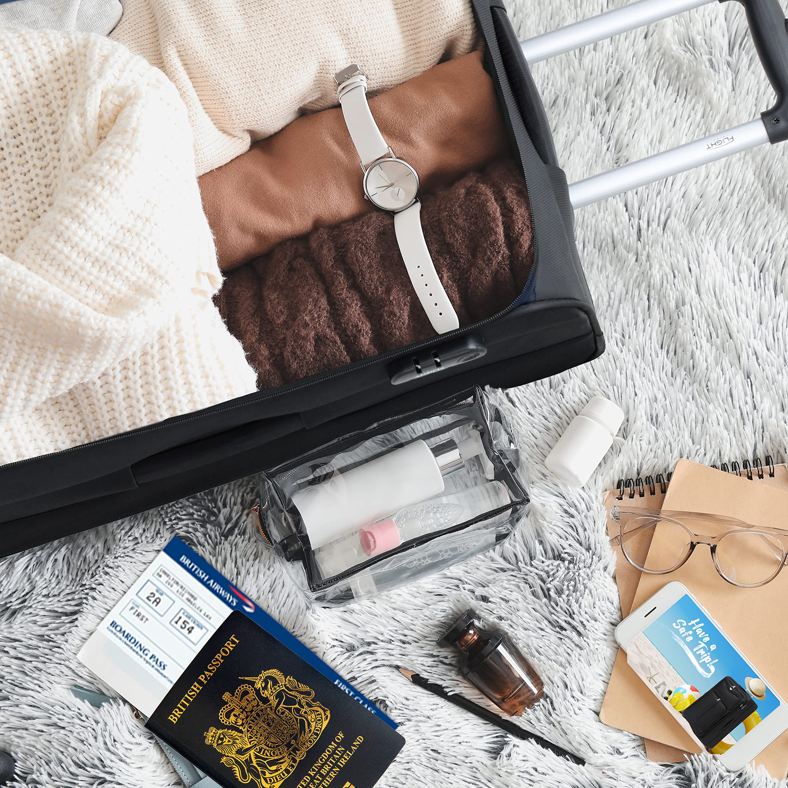 Flight Knight Lightweight 4 Wheel 800D Soft Case Suitcases Anti Crack Cabin & Hold Luggage Options Approved for Over 100 Airlines Including easyJet, BA & Many More!