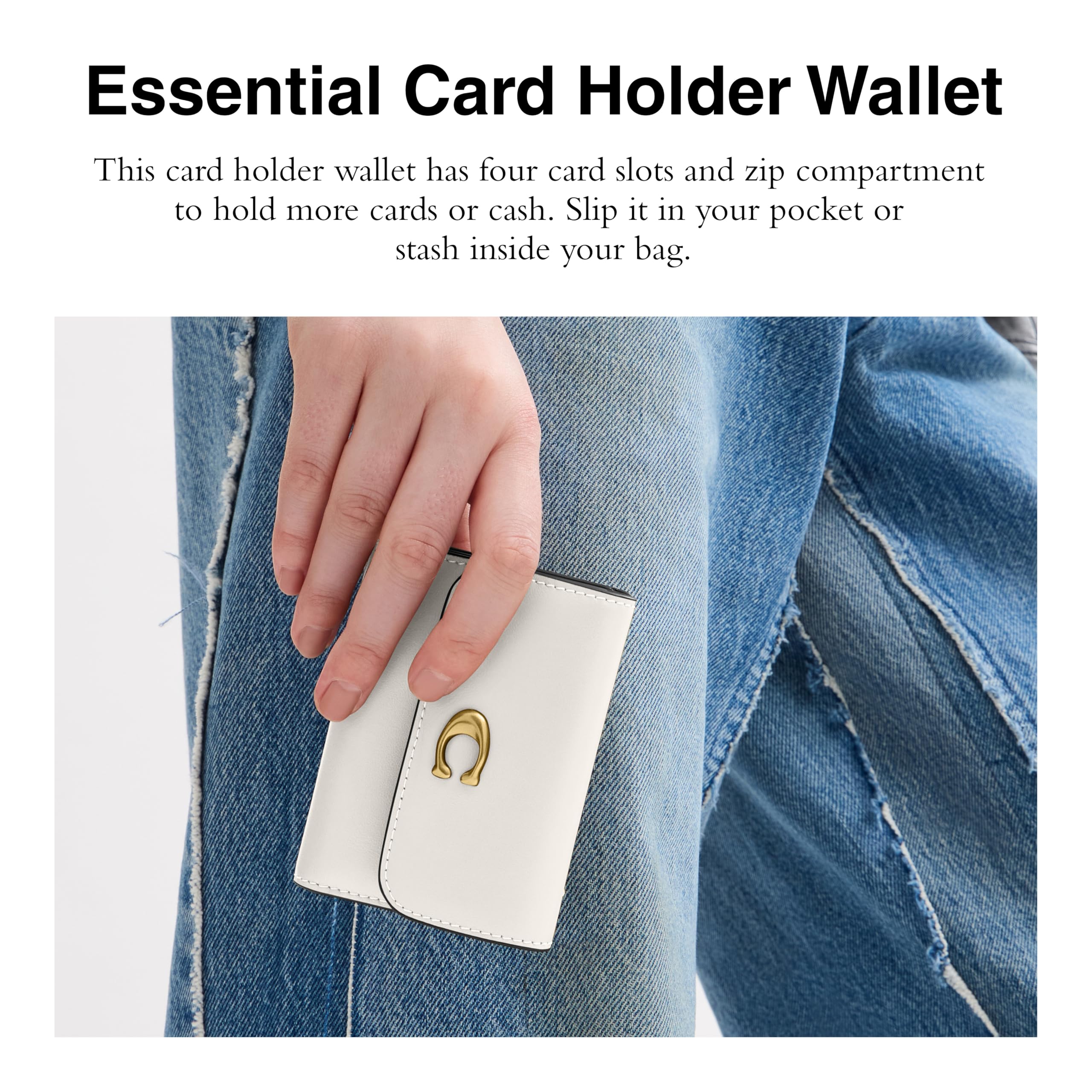 Coach Women's Essential Card Holder Accessory-Travel Wallet