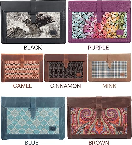 Miniatura 7 de Londo Funda de cuero de grano superior para MacBook Pro y MacBook Air Case - 14 pulgadas - 13 pulgadas (M2, M2 Pro, M2 Max, M1) - 13.3 pulgadas -