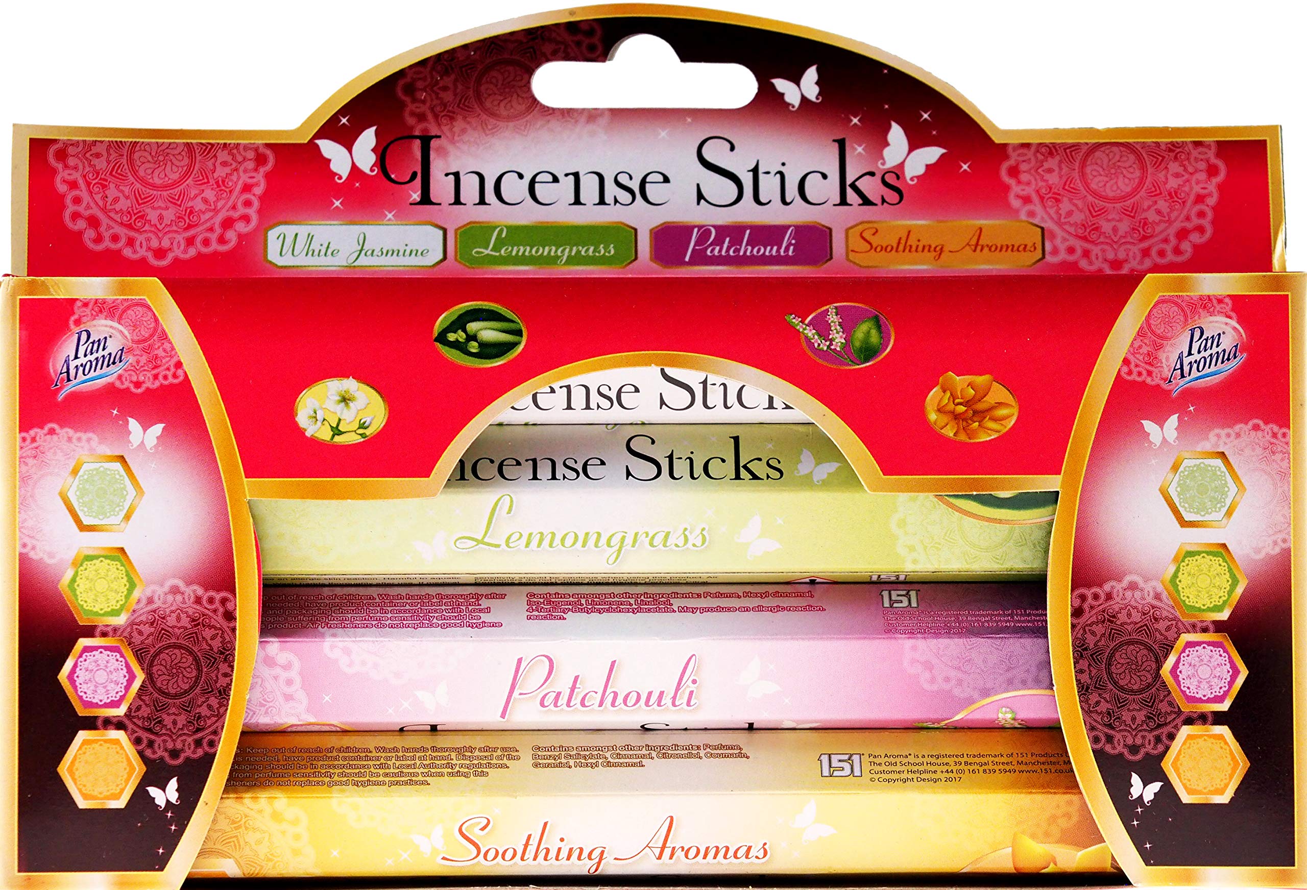 Pan Aroma 4Pk Assorted Incense Stick, PAN0089A